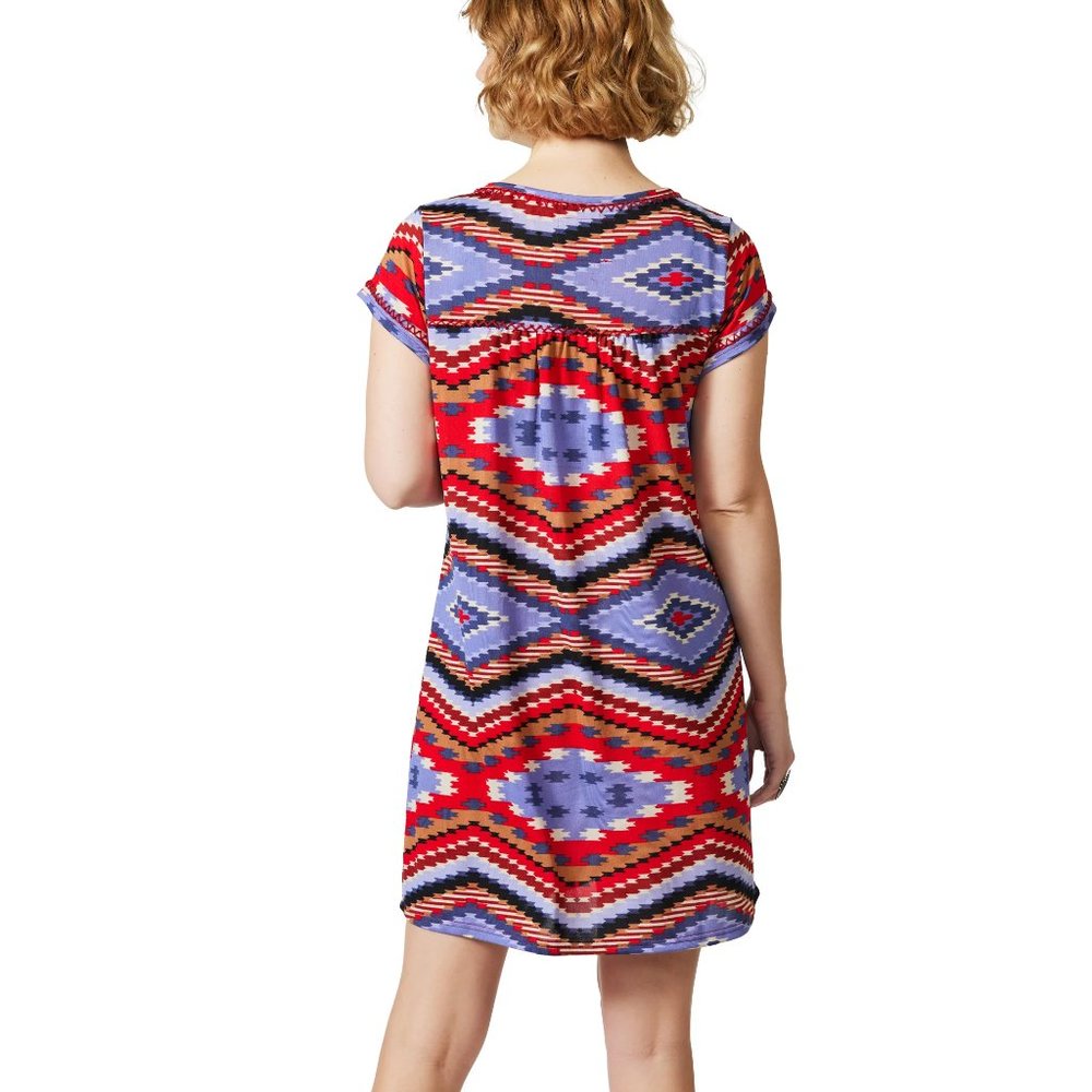 🐎 Double D Ranch Sierra Bonita Serape Dress Boho Bohemian Western - Picture 2 of 10